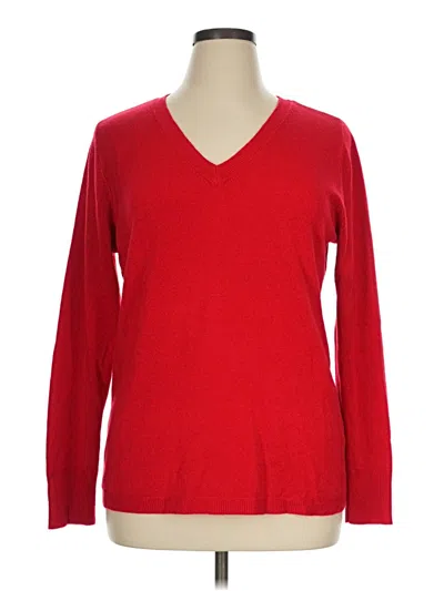 Pre-owned Croft & Barrow Pullover Sweater In Red