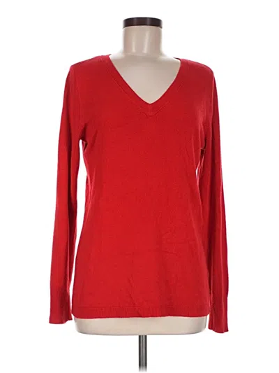 Pre-owned Croft & Barrow Pullover Sweater In Red