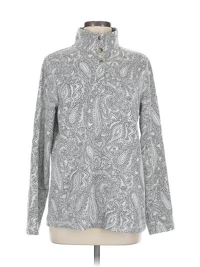 Pre-owned Croft & Barrow Pullover Sweater In Silver