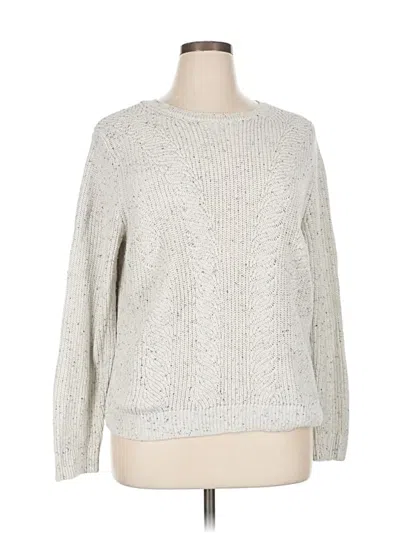 Pre-owned Croft & Barrow Pullover Sweater In Silver