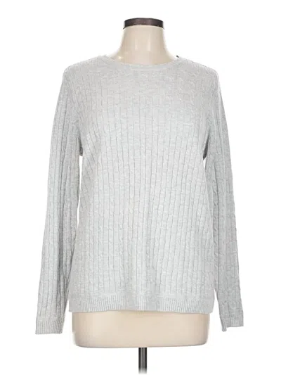 Pre-owned Croft & Barrow Pullover Sweater In Silver
