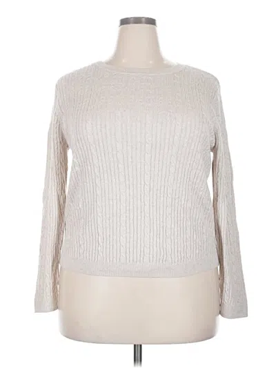Pre-owned Croft & Barrow Pullover Sweater In Silver