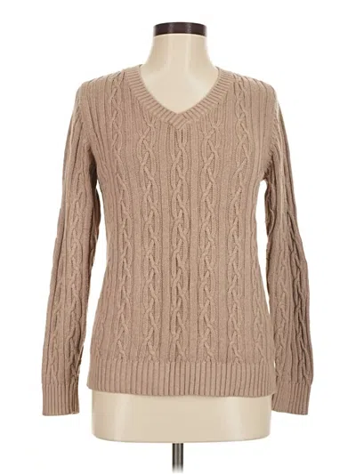Pre-owned Croft & Barrow Pullover Sweater In Tan