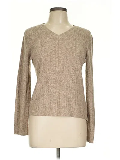 Pre-owned Croft & Barrow Pullover Sweater In Tan
