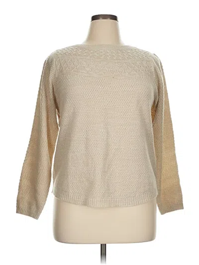 Pre-owned Croft & Barrow Pullover Sweater In Tan