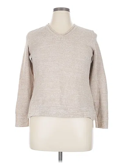 Pre-owned Croft & Barrow Pullover Sweater In Tan