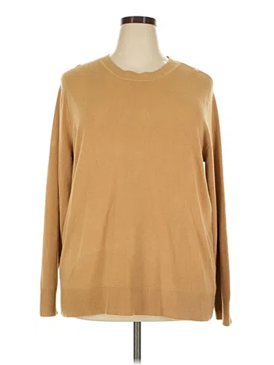 Pre-owned Croft & Barrow Pullover Sweater In Tan