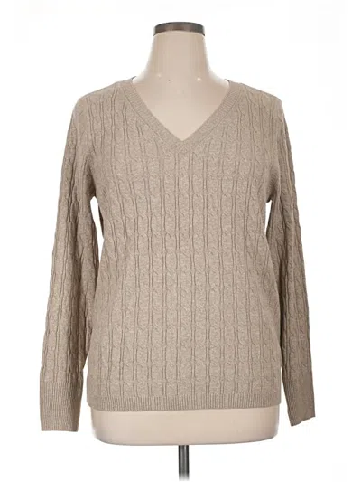 Pre-owned Croft & Barrow Pullover Sweater In Tan