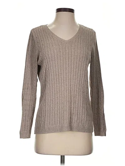 Pre-owned Croft & Barrow Pullover Sweater In Tan