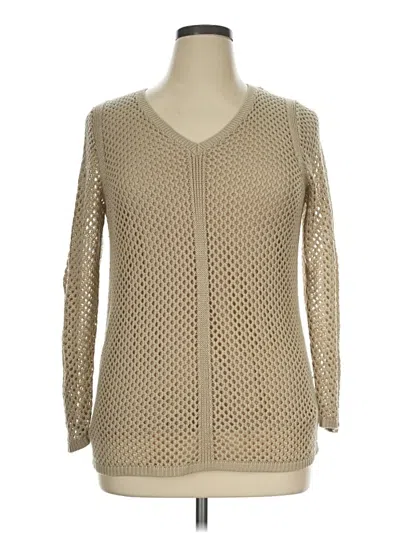Pre-owned Croft & Barrow Pullover Sweater In Tan