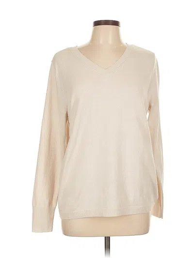 Pre-owned Croft & Barrow Pullover Sweater In White