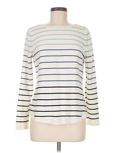 Pre-owned Croft & Barrow Pullover Sweater In White