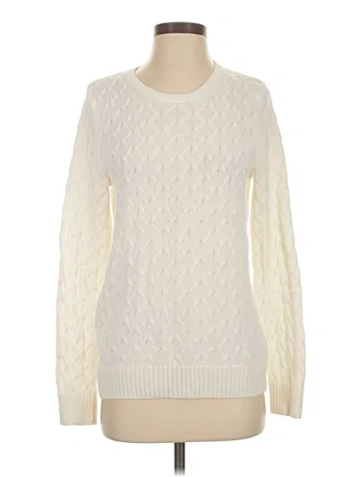 Pre-owned Croft & Barrow Pullover Sweater In White