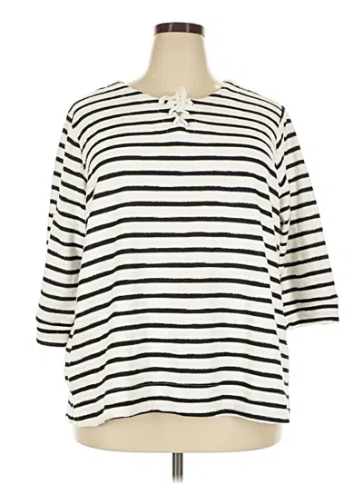 Pre-owned Croft & Barrow Pullover Sweater In White