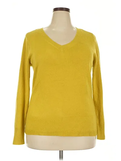 Pre-owned Croft & Barrow Pullover Sweater In Yellow