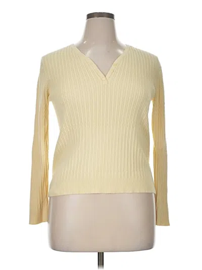 Pre-owned Croft & Barrow Pullover Sweater In Yellow