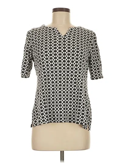 Pre-owned Croft & Barrow Short Sleeve Blouse In Black