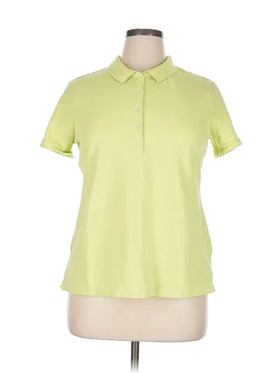 Pre-owned Croft & Barrow Short Sleeve Blouse In Green