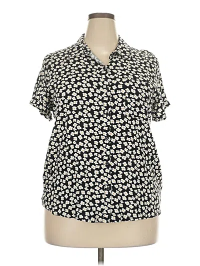 Pre-owned Croft & Barrow Short Sleeve Blouse In Ivory