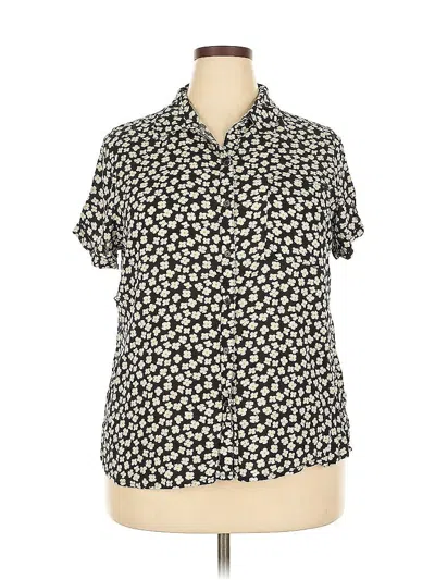 Pre-owned Croft & Barrow Short Sleeve Blouse In White