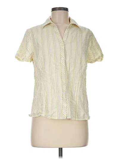Pre-owned Croft & Barrow Short Sleeve Blouse In Yellow