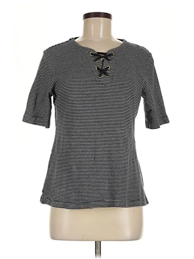 Pre-owned Croft & Barrow Short Sleeve Henley Shirt In Gray