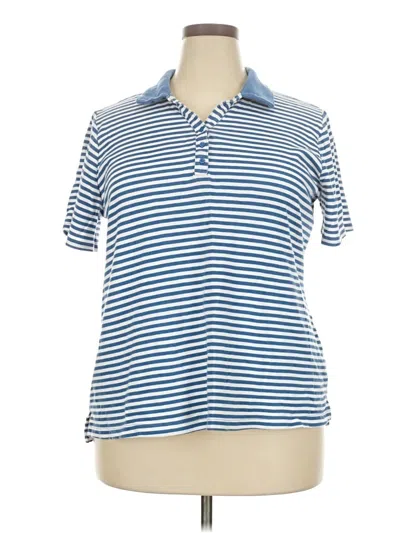 Pre-owned Croft & Barrow Short Sleeve Polo Shirt In Blue
