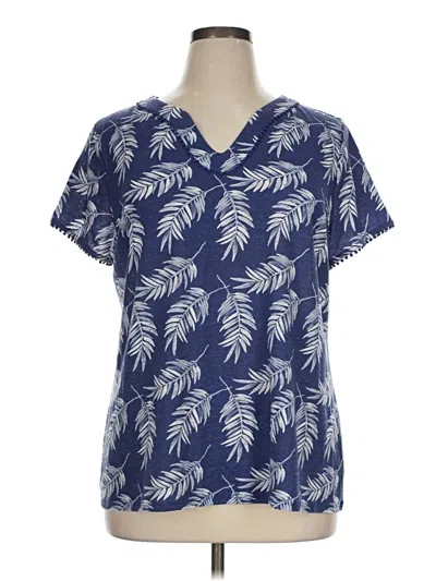 Pre-owned Croft & Barrow Short Sleeve Polo Shirt In Blue