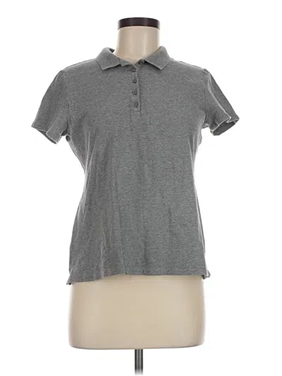 Pre-owned Croft & Barrow Short Sleeve Polo Shirt In Gray