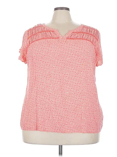 Pre-owned Croft & Barrow Short Sleeve Polo Shirt In Pink