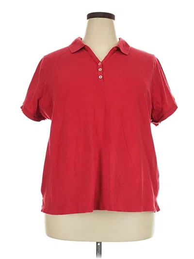 Pre-owned Croft & Barrow Short Sleeve Polo Shirt In Red