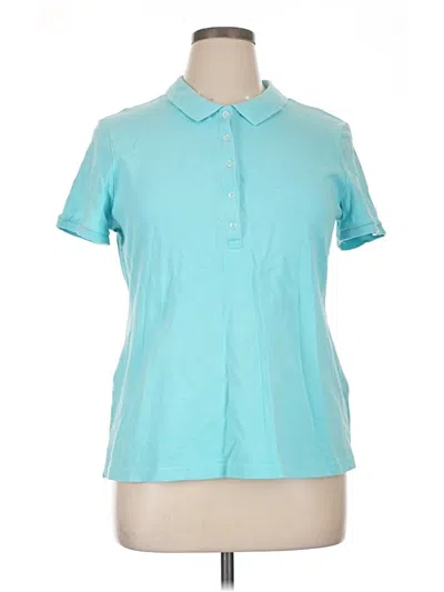 Pre-owned Croft & Barrow Short Sleeve Polo Shirt In Teal