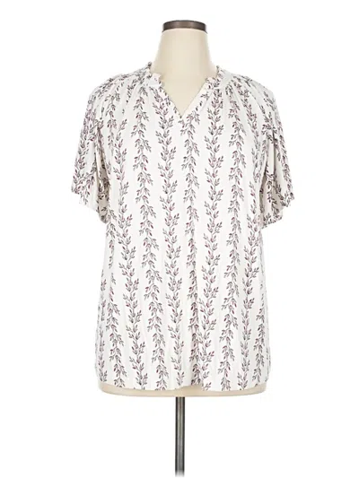 Pre-owned Croft & Barrow Short Sleeve Polo Shirt In White