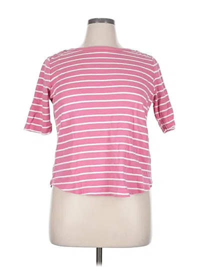 Pre-owned Croft & Barrow Short Sleeve T-shirt In Pink