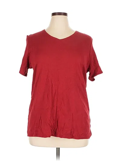 Pre-owned Croft & Barrow Short Sleeve T-shirt In Red