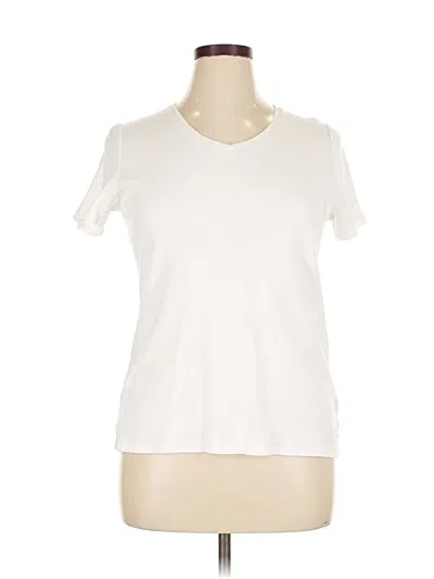 Pre-owned Croft & Barrow Short Sleeve T-shirt In White