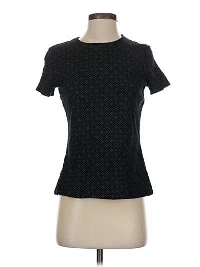 Pre-owned Croft & Barrow Short Sleeve Top Black Mock Neckline Tops