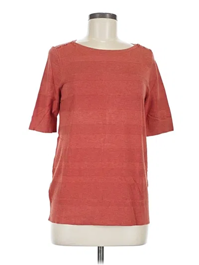 Pre-owned Croft & Barrow Short Sleeve Top Red Boatneck Tops