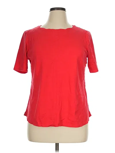 Pre-owned Croft & Barrow Short Sleeve Top Red Scoop Neck Tops