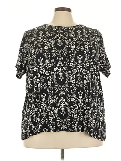 Pre-owned Croft & Barrow Short Sleeve T-shirt In Black