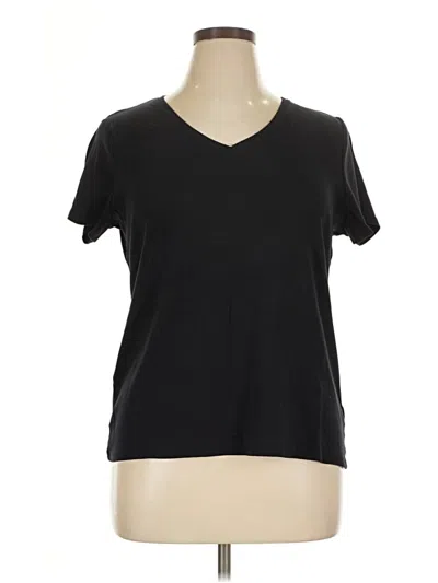 Pre-owned Croft & Barrow Short Sleeve T-shirt In Black