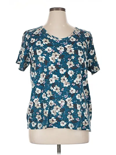 Pre-owned Croft & Barrow Short Sleeve T-shirt In Blue