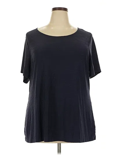 Pre-owned Croft & Barrow Short Sleeve T-shirt In Blue