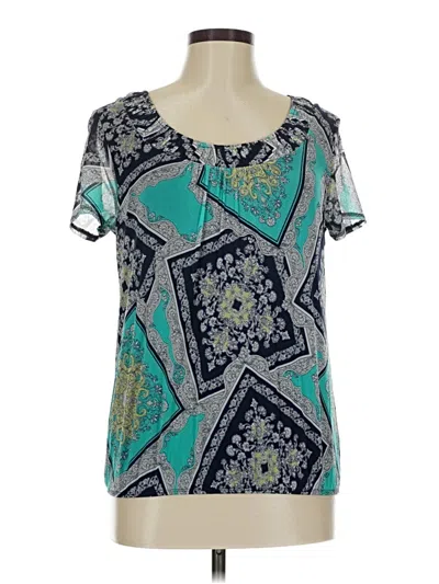 Pre-owned Croft & Barrow Short Sleeve T-shirt In Blue