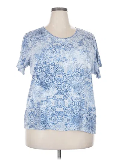 Pre-owned Croft & Barrow Short Sleeve T-shirt In Blue