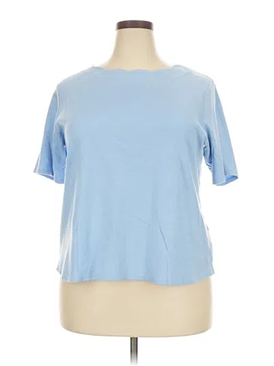 Pre-owned Croft & Barrow Short Sleeve T-shirt In Blue