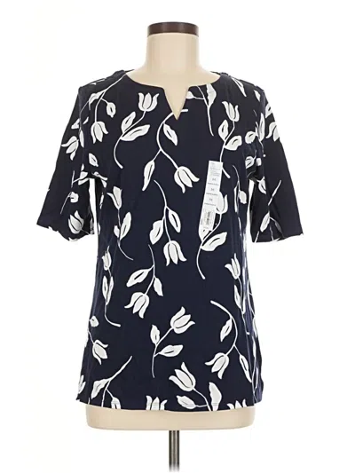 Pre-owned Croft & Barrow Short Sleeve T-shirt In Blue