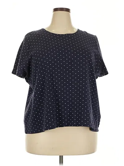 Pre-owned Croft & Barrow Short Sleeve T-shirt In Blue