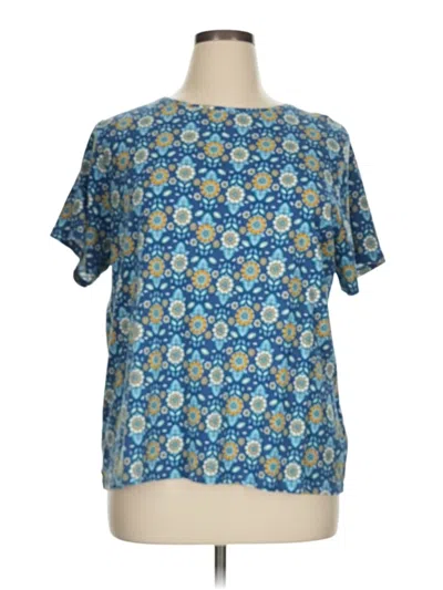 Pre-owned Croft & Barrow Short Sleeve T-shirt In Blue