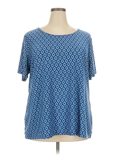 Pre-owned Croft & Barrow Short Sleeve T-shirt In Blue